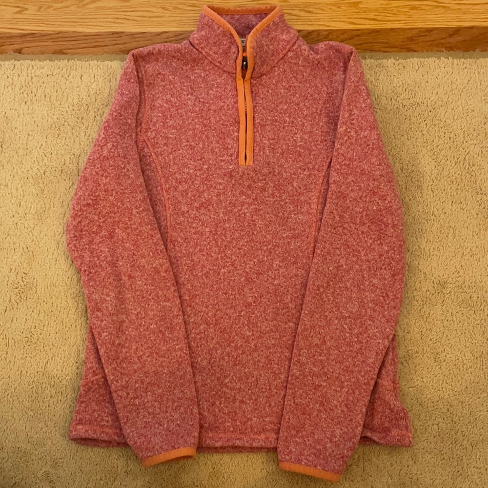 Lands’ End Girls Fleece Half-Zip, Pink, Youth XL